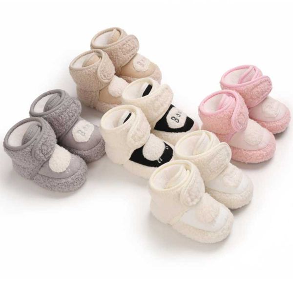 

first walkers toddler shoes walker warm fleece winter thicker baby boy soft bottom snow boots 0-12 month
