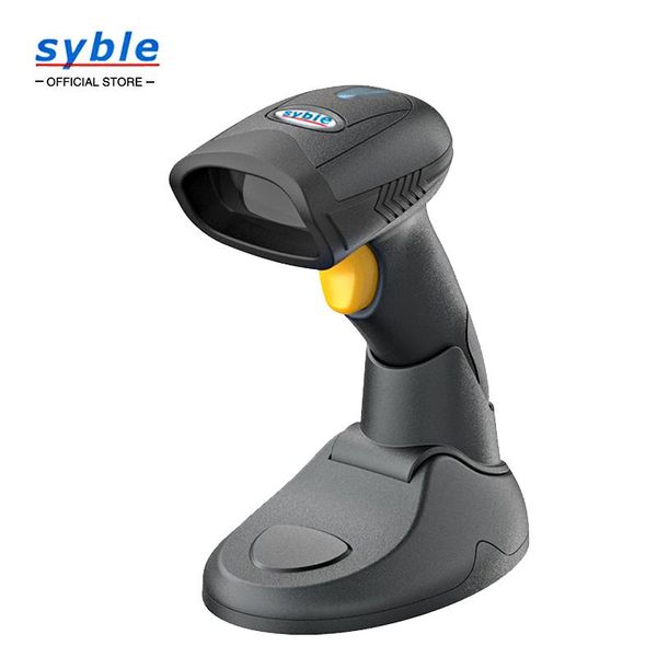 

syble 2d bluetooth barcode scanner with base, xb-6221bt scanners