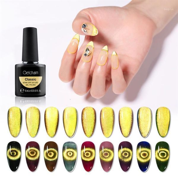 

10ml magnet cat eye gel nail polish 3d effect uv art soak off chameleon magnetic varnishes manicure lacquer1, Red;pink