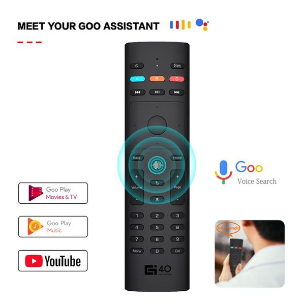 

2.4ghz wireless remote control 34keys air mouse voice gyroscope battery for android tv box h96 max ir learning controlers
