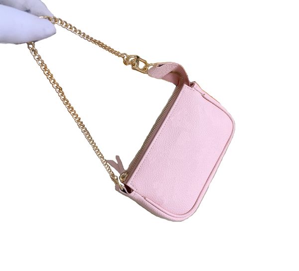 

long chain cell phone pocket luxury wallets printed holders mini shoulder bags zipper coin purse genuine leather wallet fashion credit card