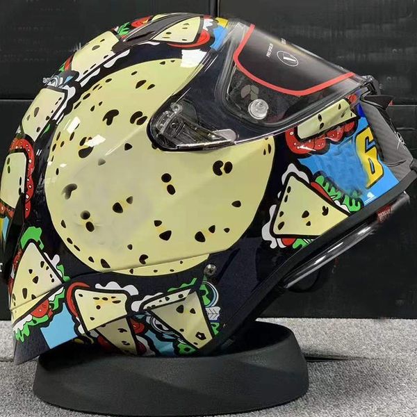 

motorcycle helmets helmet full face watermelon pizza motorbike warm for women and men hat