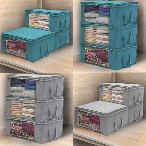 

clothing & wardrobe storage non-woven clothes bag folding quilt dust-proof cabinet finishing box home pillow blanket supplies