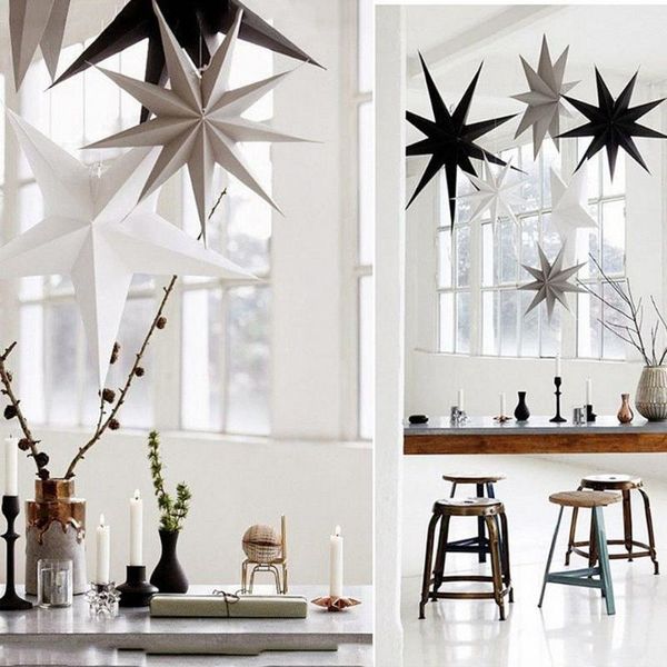

paper 9 point star lantern for wedding decor birthday party decoration christmas halloween hanging