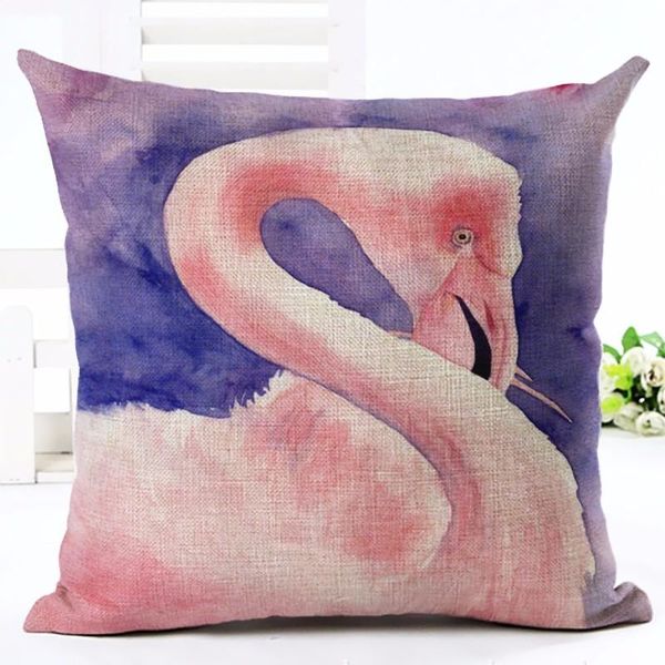 

vintage oil painting flamingo printed throw pillow decorative houseware gift cushion cover decor almofadas pillowcase cojines cushion/decora