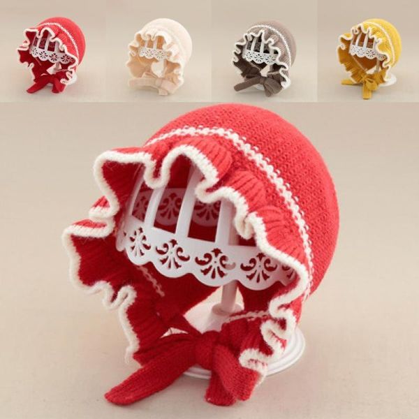 

hair accessories wear resistant soft baby girl adorable knitted winter hat for autumn, Slivery;white