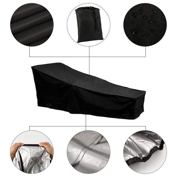 

chair covers 2pcs 2 outdoor sunbed cover 410d oxford cloth sun seat waterproof garden rattan recliner beach reclin
