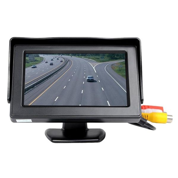 

car video 4.3 inches hd rear view digital display lcd color monitor screen with 2 av input for cam
