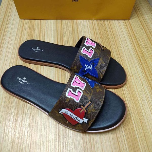 

woman slipper fashion sandals designer beach thick bottom slippers platform alphabet lady high heel slides bagshoe bagandshoe 1-30, Black