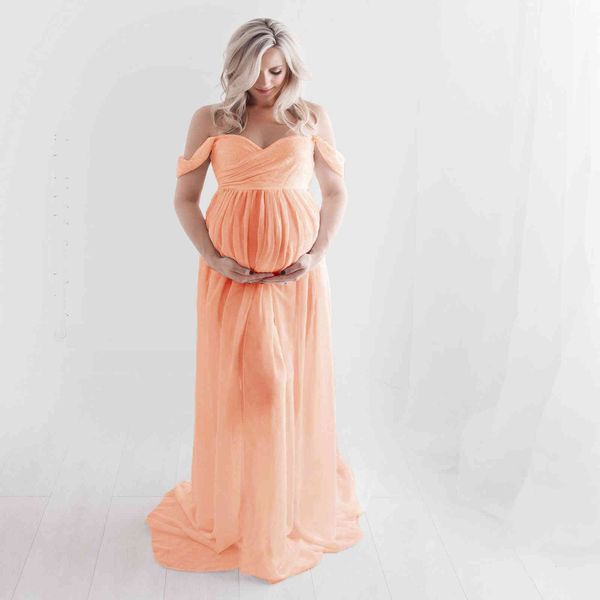 

dress maternity es shoot chiffon as po prop maxi ed for pregnant women's clothes d15, Black;gray