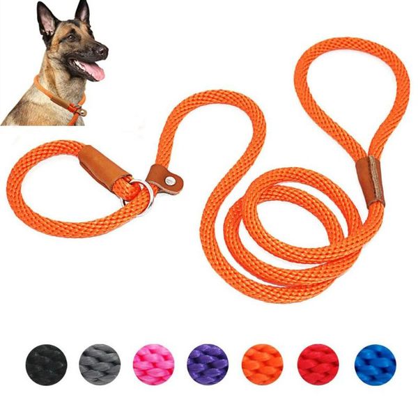 

dog leash slip rope lead strong heavy duty braided no pull training leashes for medium large dogs collars &