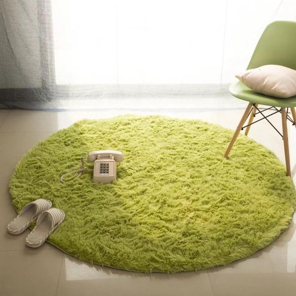 

carpets solid color round fluffy rug for living room bedroom plush rugs kid floor mat thicker home decor soft shaggy carpet