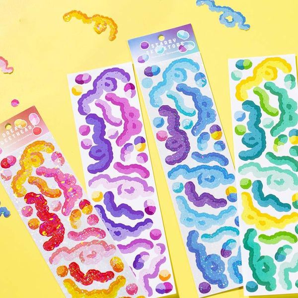 

gift wrap 2sheets/pack diy scrapbooking sticker colorful pet multi purpose diary decorate romance style stationery school supplies
