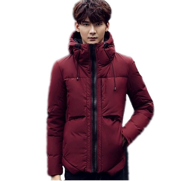 

90% white duck thick down jackets snow parkas male warm clothing winter down coats man's outerwear, Black