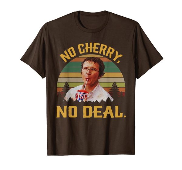

no cherry, no deal vintage funny t-shirt, White;black
