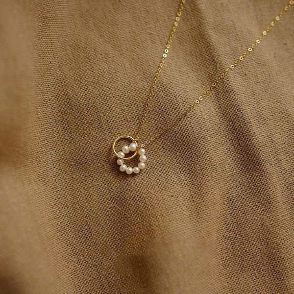 

pendant necklaces miuoxion retro hollow circle pearl necklace fashion personality punk party jewelry for women feature nmour charm gift all, Silver