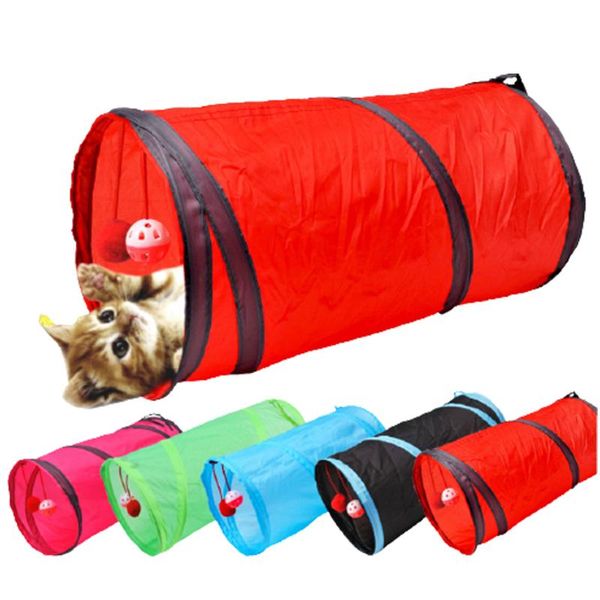 

cat toys sktn tunnel toy funny pet 2 hole play tube ball collapsible wrinkle kitten puppy