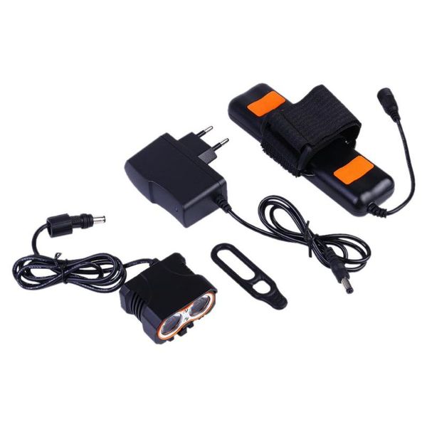 

rechargeable xm-l t6 led bicycle bike light headlight headlamp with battery pack and charger eu plu lights