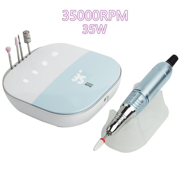 

high speed electric nail drill manicure machine with box hd display pedicure file salon use art kit equipment & accessories
