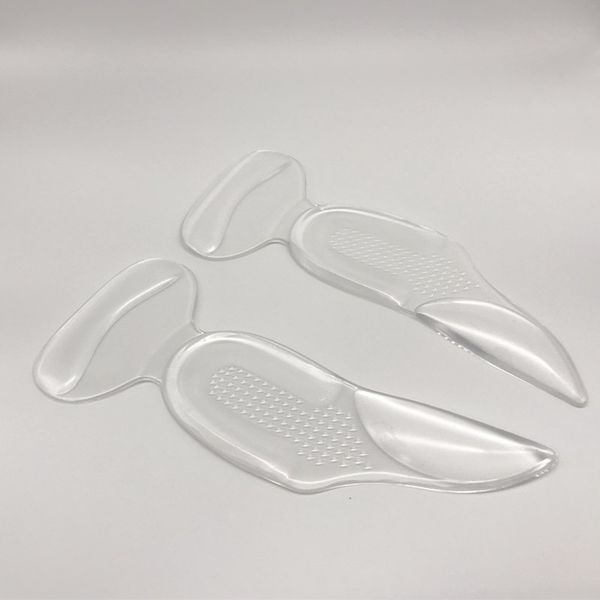 

1 pairs women female silicone self-adhesive high heel insert gel arch support heel protector insoles cushion shoes pads, White;pink