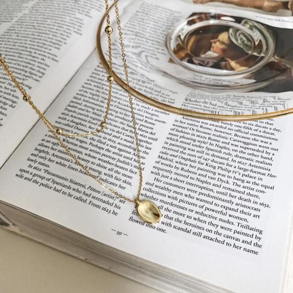 

pendant necklaces vintage 925 sterling silver personality beads chain double layers choker for women jewelry making