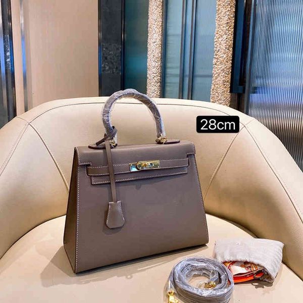 

7color high qulity real leather 28/25/20cm brand women bag totes lady shoulder bags with lock luxury cowhide handbag factory