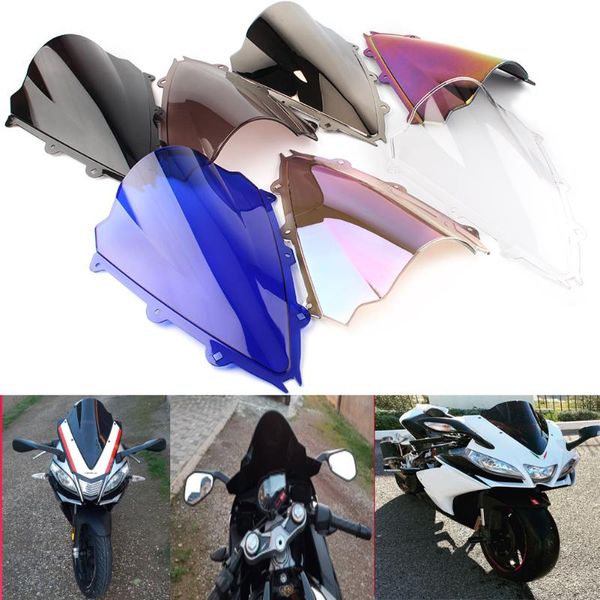 

motorcycle windshield double bubble windscreen wind deflectors screen airflow fit for aprilia 4 50 2014 125 10-16 rsv4 09-14 r 12-15