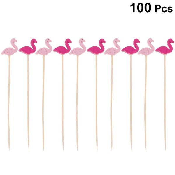 

forks 100pcs picks cocktail fruit appetizer drink sticks disposable wood toothpicks party supplies )