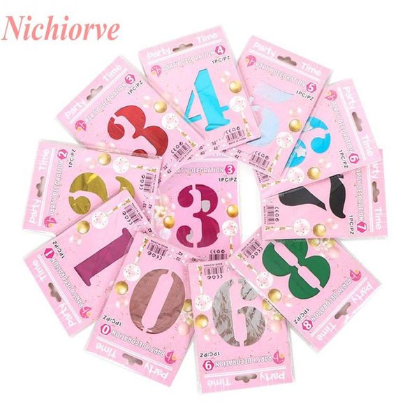 

individual packaging 32 inch number balloons 50pcs/lot 0-9 numbers aluminium foil balloon birthday & wedding party decorations xx299
