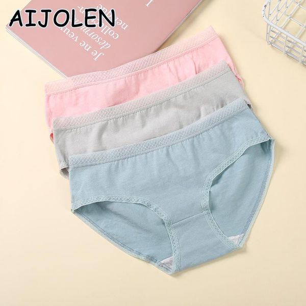 

women's panties aijolen pure color cotton underwear ladies seamless briefs soft breathable loose and comfortable, Black;pink