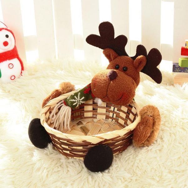 

christmas decorations candy storage basket decoration santa claus gift xtmas