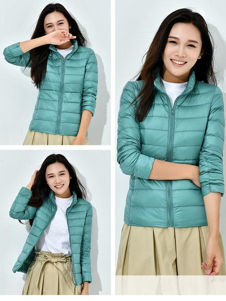 

women's jackets down jacket women hooded ultra thin light duck coat female winter large sizes solid portable warm woman, Black;brown