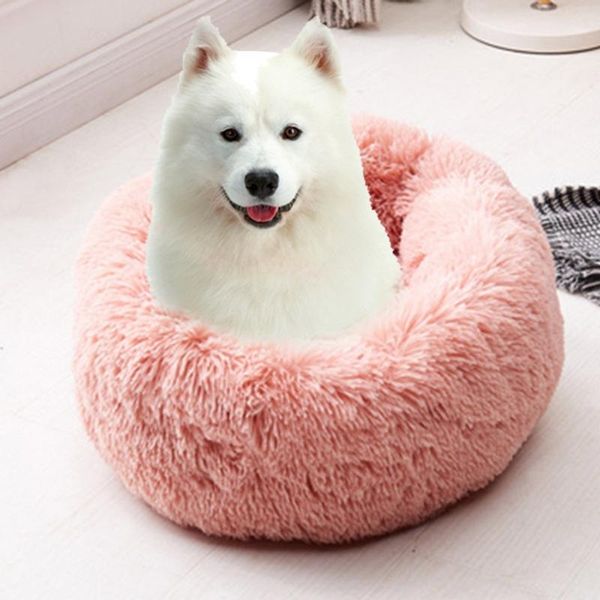 

kennels & pens 1pc super soft dog bed plush cat mat beds for large dogs labradors house round cushion pet product accessories xb 166