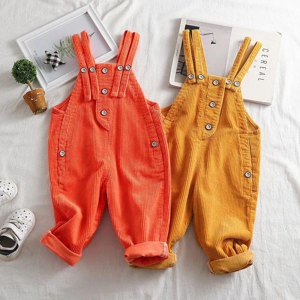 

jumpsuits 3 colors corduroy overalls for baby summer spring autumn toddler trousers children's bodysuit casual boys girls cloth, Blue