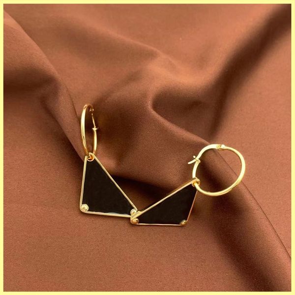 

fashion studs earrings luxurys designers mens earring gold hoop earrings women triangle earings jewelry wedding party ornaments 21071204r, Silver