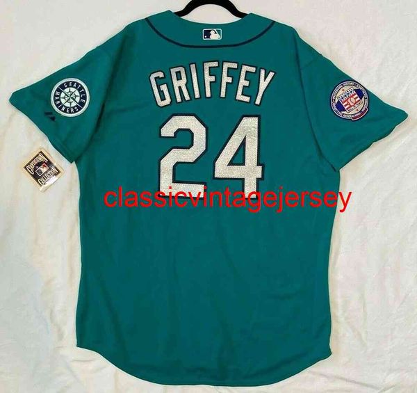 

men women kids ken griffey jr. teal jersey embroidery new baseball jerseys, Black