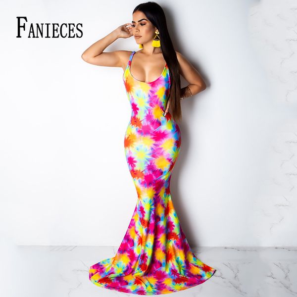 

fanieces summer elegant women long party dress pink red multicolor bodycon club maxi es evening mermaid 210520, Black;gray