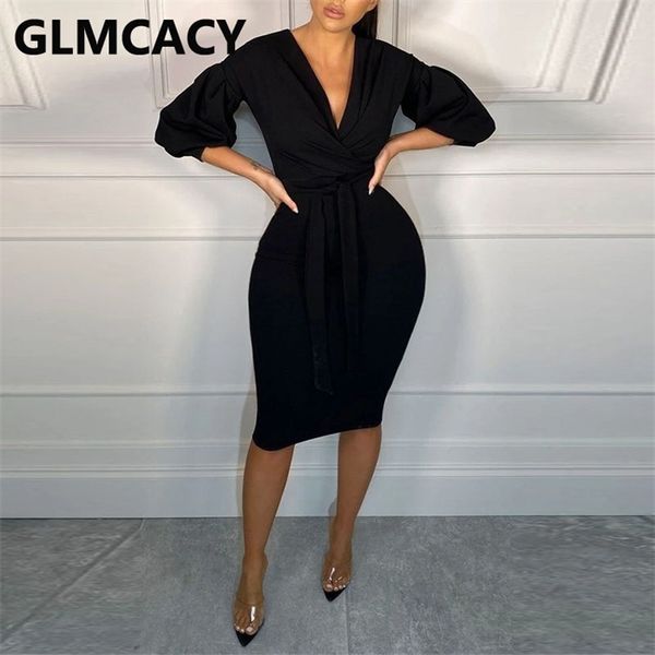 

women long sleeve v neck bodycon dress elegant chic ladies dress, Black;gray