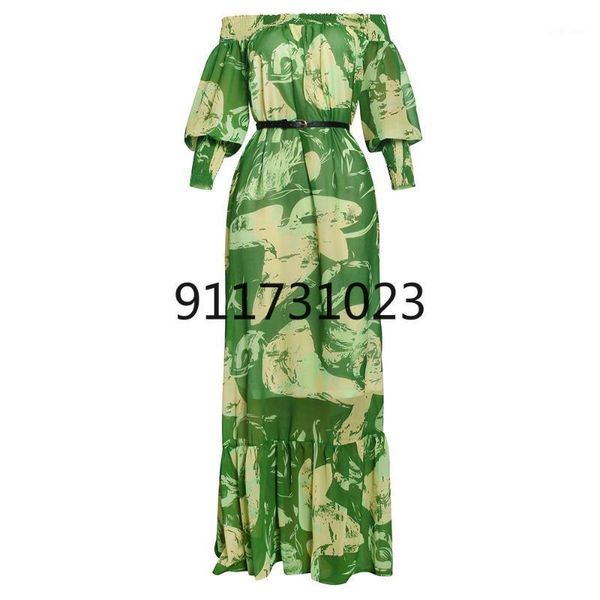 

ethnic clothing african dresses for women 2021 summer printing short sleeve long dress clothes print, Red