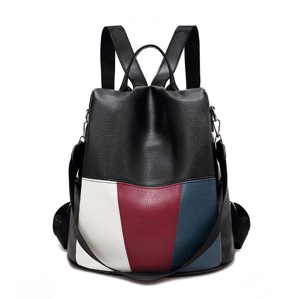 

outdoor bags tide brand anti-theft backpack female 2021 fashion wild pu casual soft leather ladies