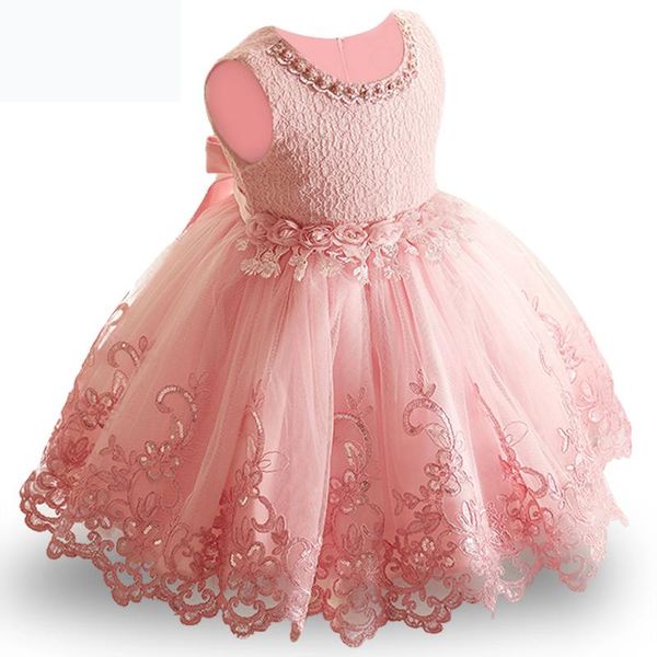 

girl's dresses summer dress baby girl 1 year birthday party wedding tutu princess for children vestidos 1-5y, Red;yellow