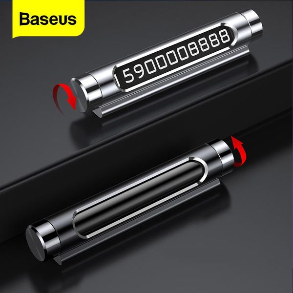 

cell phone mounts & holders baseus car temporary parking card for holder luminous number plate auto rotary car-styling accessories