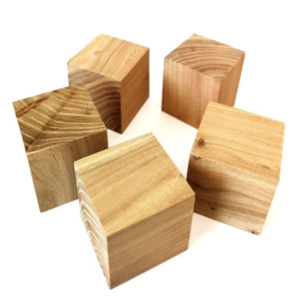 

8pcs size: 50*50mm elm square block solid wood hardwood square model