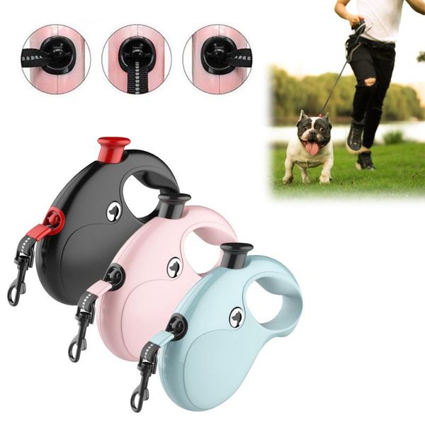 

dog collars & leashes auto-scaling traction leash nylon flexible outdoor automatic retractable leashs rope for dogs pet accessories