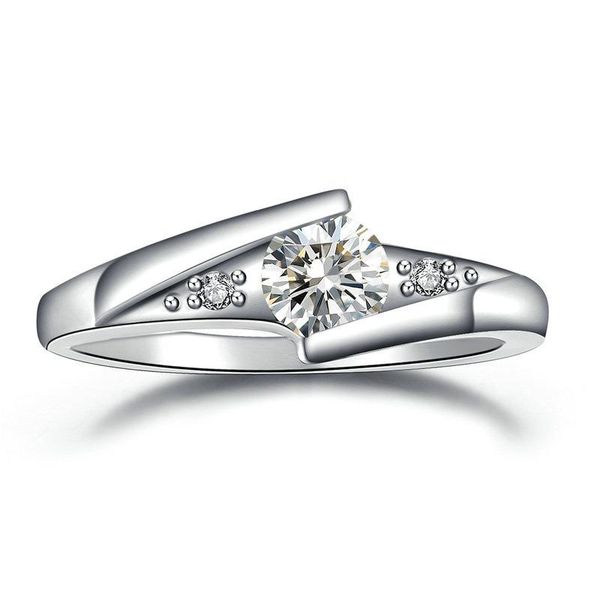 

color ring zircon platinum diamond for women engagement wedding gemstone stones fine jewelry cluster rings, Golden;silver