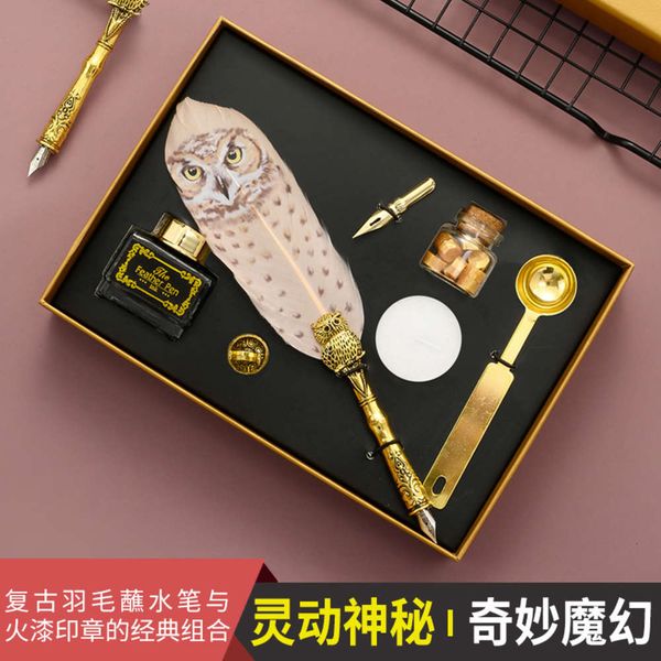 

the pen school of magic set harry potter owl feather pen gift box