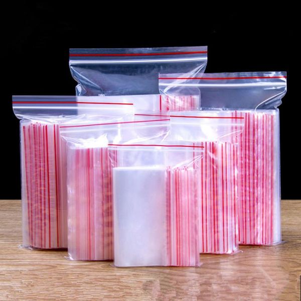 

gift wrap 100pcs high clear small plastic gifts jewelry zip-lock bag reclosable nail powder hardware bracelets beads spice trial pouches