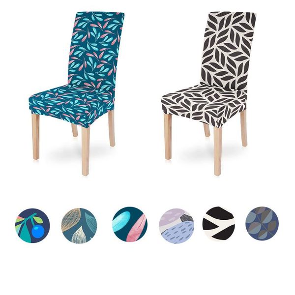 

chair covers classic style leaves stretches chairs cover spandex home dining decor seat protector elastic 1pc removable stretch