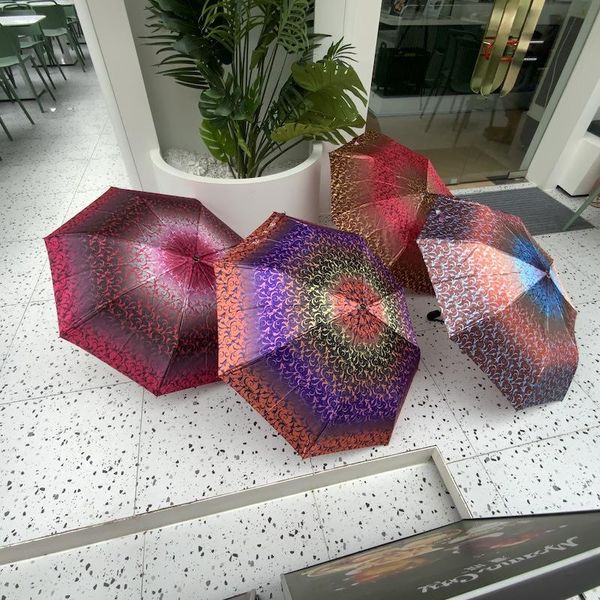 

umbrellas automatic three folding umbrella vine gradient creative women sunny reinforced windproof strong