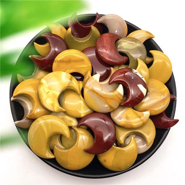 

decorative objects & figurines 1 or 2 pcs natural moonkaite quartz crystals moons shaped stone healing diy gemstone decoration stones and mi